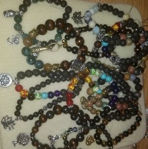 Gemstone charmed bracelets